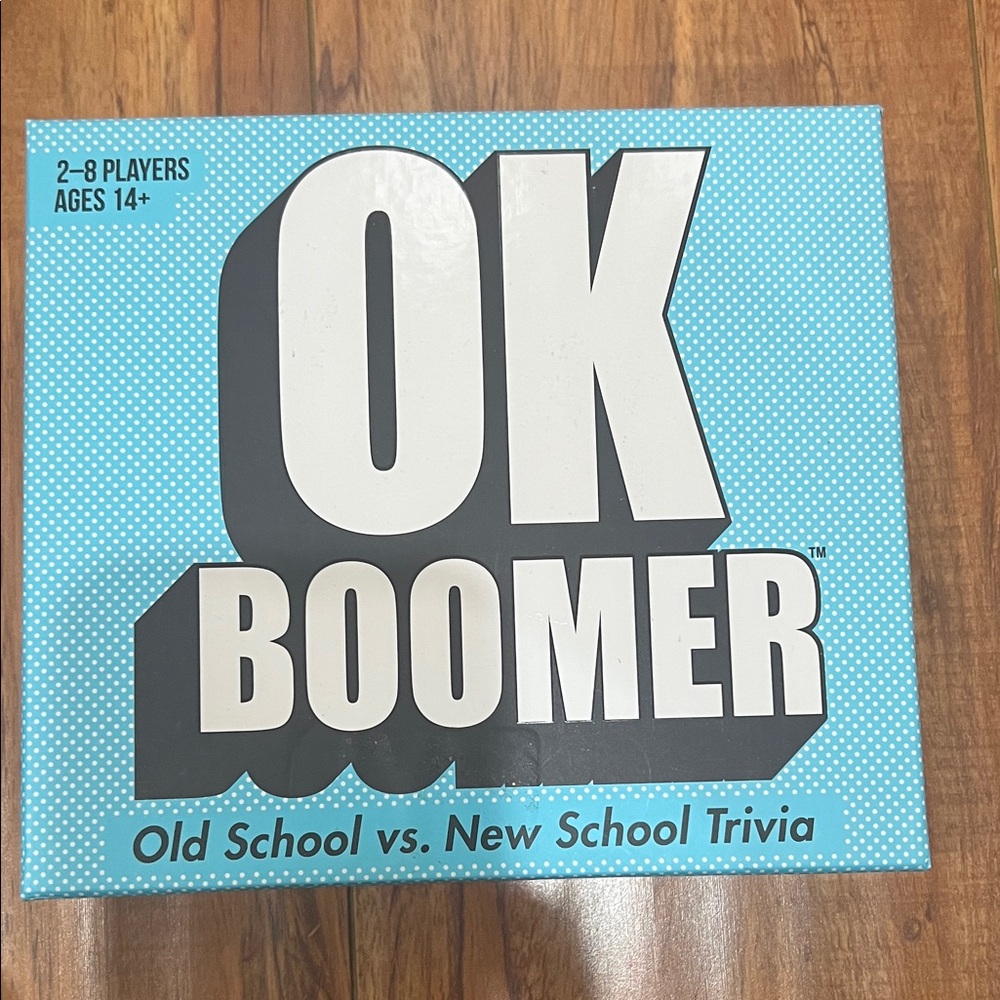 Amazon OK Boomer Trivia Game - Blue and White
